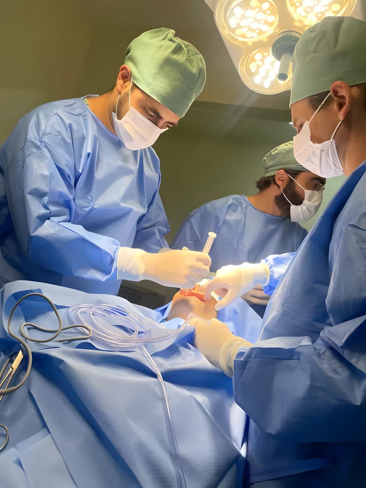 Dr. Rômulo Molinari e equipe no centro cirúrgico
